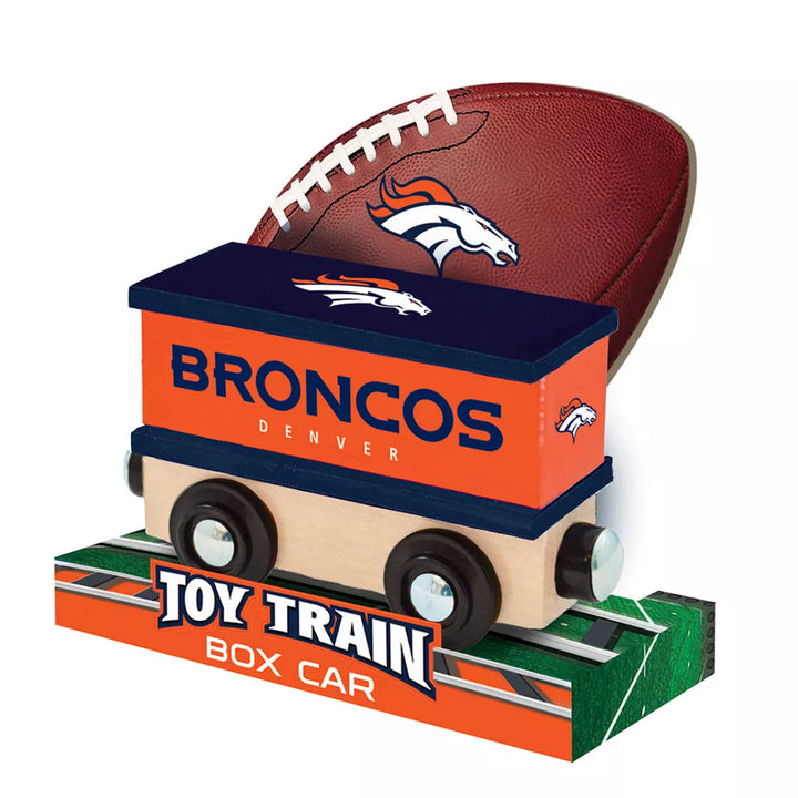 Masterpieces Wood Train Box Car - NFL Denver Broncos.