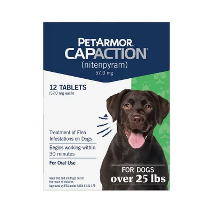 Petarmor Capaction Flea Tabs for Dogs (Choose Size)