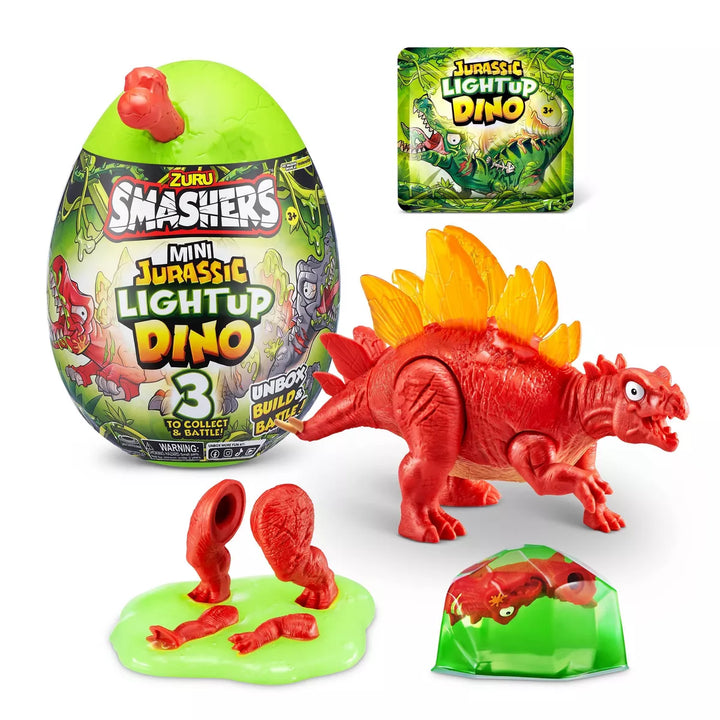 Smashers Jurassic Light-Up Dino Surprise Egg Mini Figure Set