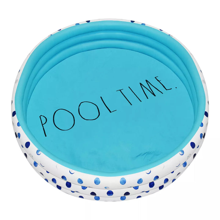 Coconut Outdoor Rae Dunn 54" Mini/Kiddie Pool - Indigo Polka Dot Patterned