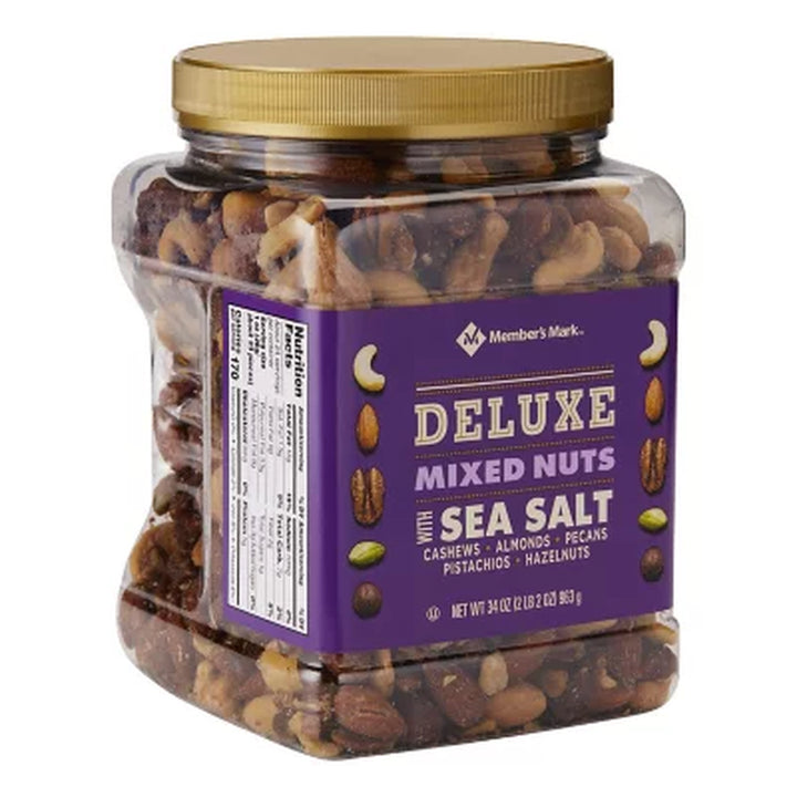 Member'S Mark Deluxe Mixed Nuts with Sea Salt, 34 Oz.