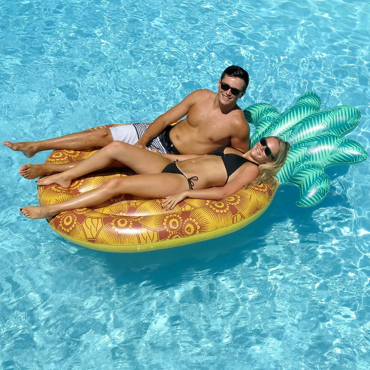 Swimline Giant Inflatable Unique Print Tropical Pineapple Pool Float | 90649