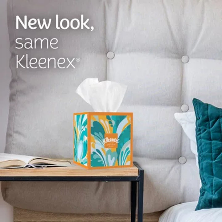 Kleenex Anti-Viral 3-Ply Facial Tissues, Cube Boxes 55 Tissues/Box, 12 Boxes