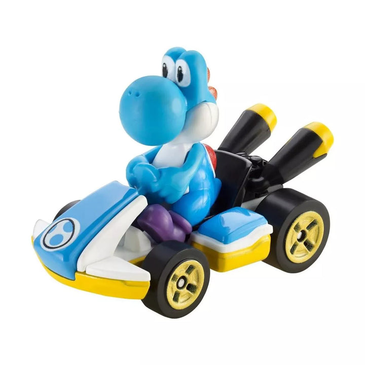 Hot Wheels Mario Kart 1:64 Scale Light-Blue Yoshi Standard Kart Collectible Vehicle