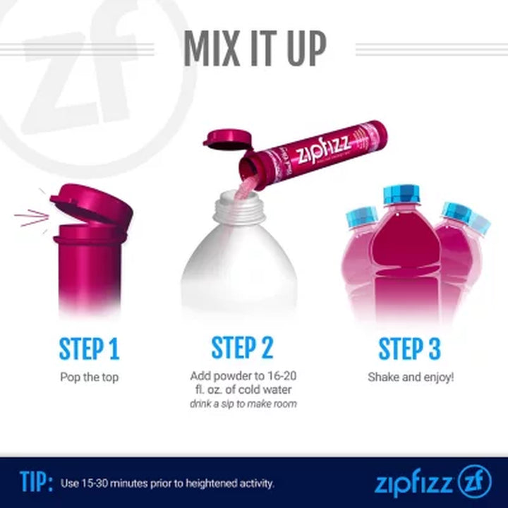 Zipfizz Energy Drink Mix, Black Cherry 20 Ct.