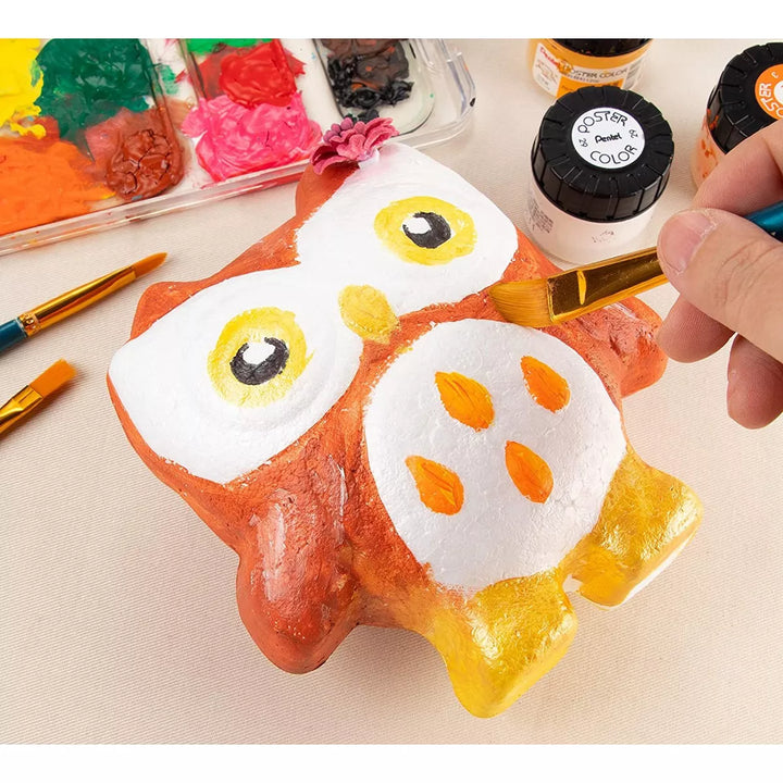 Genie Crafts 4 Pack Polystyrene Foam Owl, Painting Activity for Kids, DIY Toy Figurine, Arts & Crafts Supplies for School Project, 5.5 In