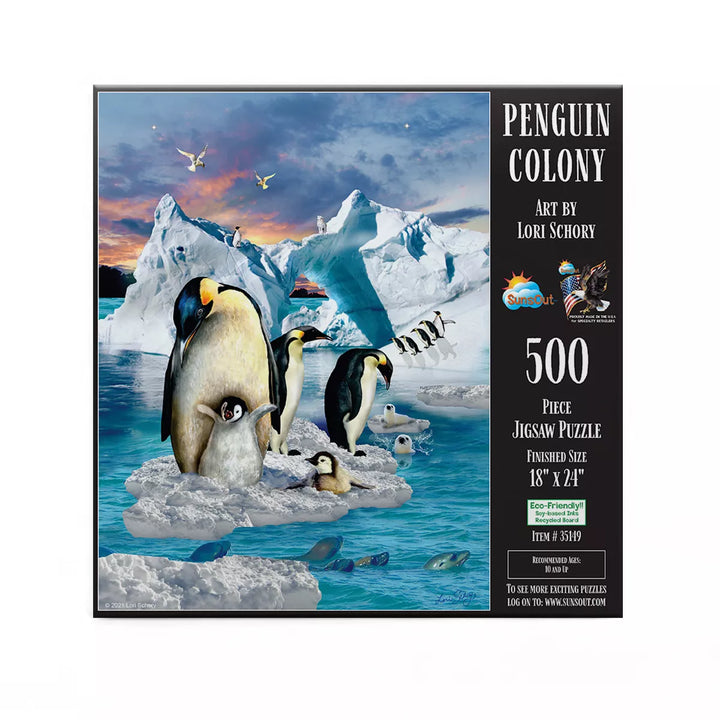 Sunsout Penguin Colony 500 Pc Jigsaw Puzzle 35149