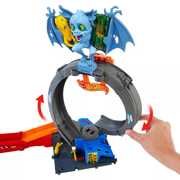 Hot Wheels Let'S Race City Tire Shop Bat Loop Attack