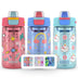 Ello Kids Colby 14-Oz. Tritan Plastic Water Bottle, 3-Pack (Assorted Colors)