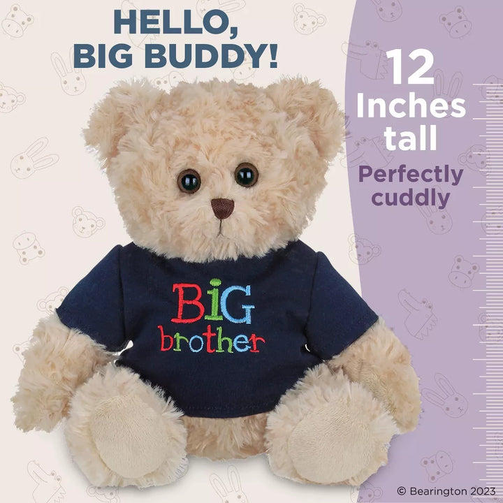 Bearington Big Buddy Teddy Bear, 12 Inch Big Brother Stuffed Animal