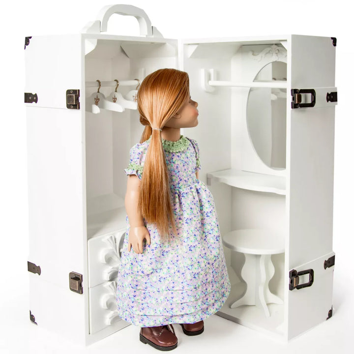 The Queen'S Treasures 18 Inch Doll Furniture,Clothes Storage Trunk Case