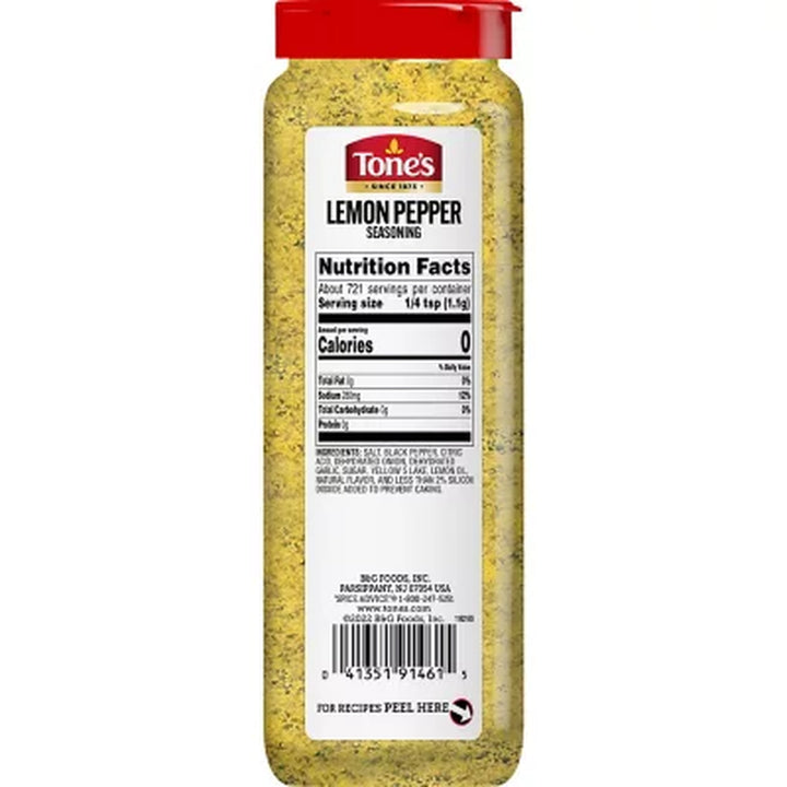 Tone'S Lemon Pepper Seasoning 28 Oz.