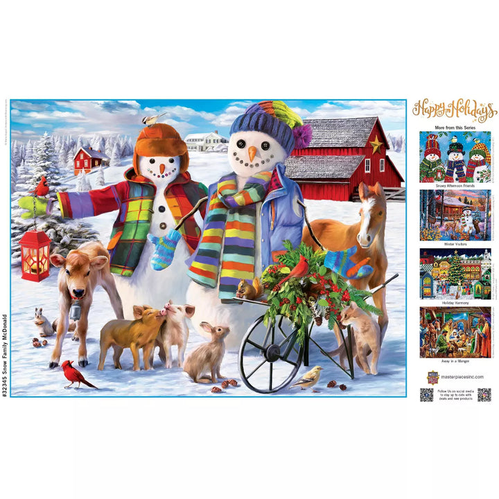 Masterpieces 300 Piece EZ Grip Christmas Jigsaw Puzzle - Snow Family