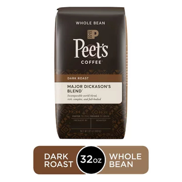 Peet'S Coffee Dark Roast Whole Bean, Major Dickason'S Blend 32 Oz.