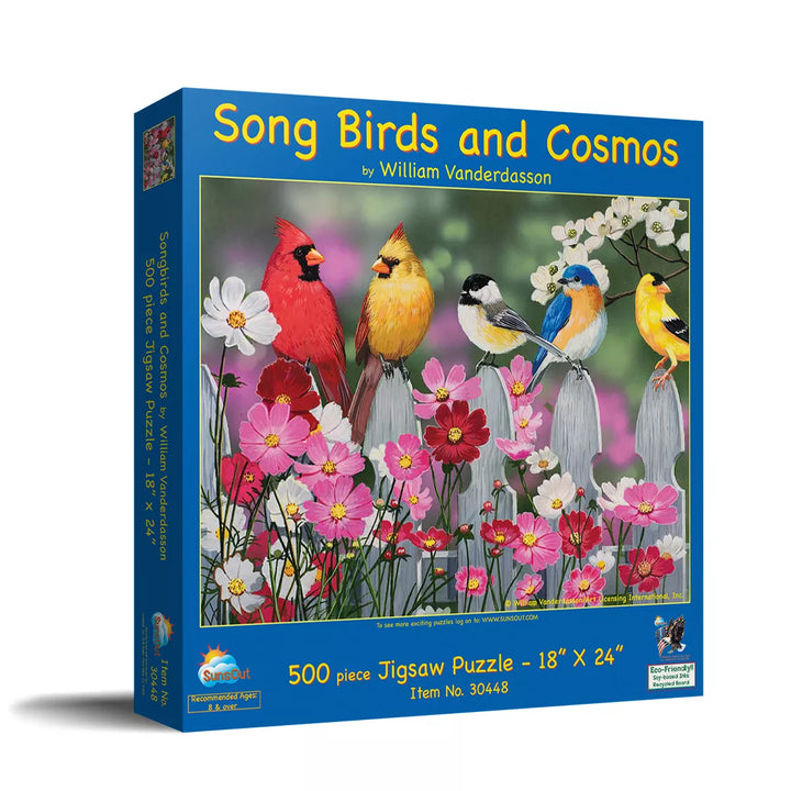 Sunsout Songbirds and Cosmos 500 Pc Jigsaw Puzzle 30448