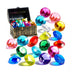 SYNCFUN 17 Pcs Diving Gems Pool Toys, Big Colorful Diamond with Pirate Treasure Chest, Swim Dive Toy for Kids Underwater Gemstone Swimming Training