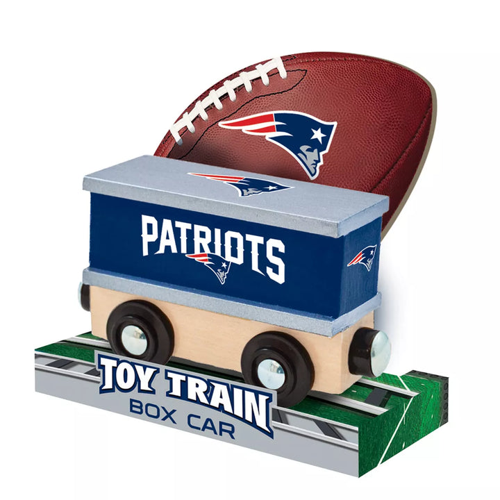 Masterpieces Wood Train Box Car - NFL New England Patriots.