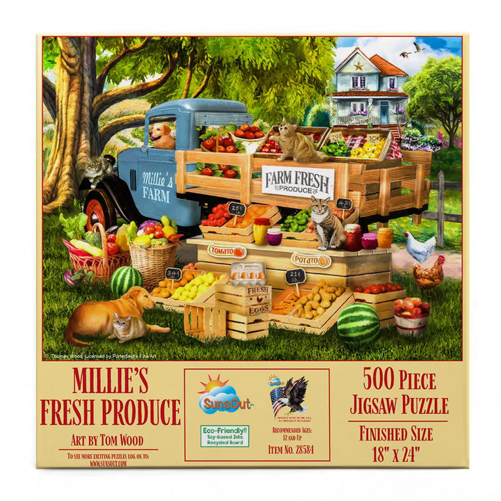 Sunsout Millie'S Fresh Produce 500 Pc Jigsaw Puzzle 28584