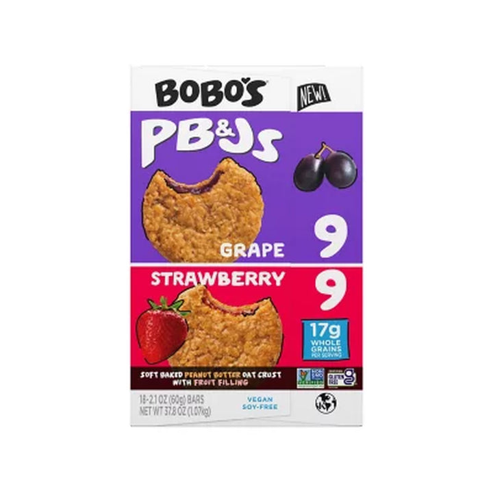 Bobo'S PB&J Oat Snacks, Variety Pack 18 Pk.