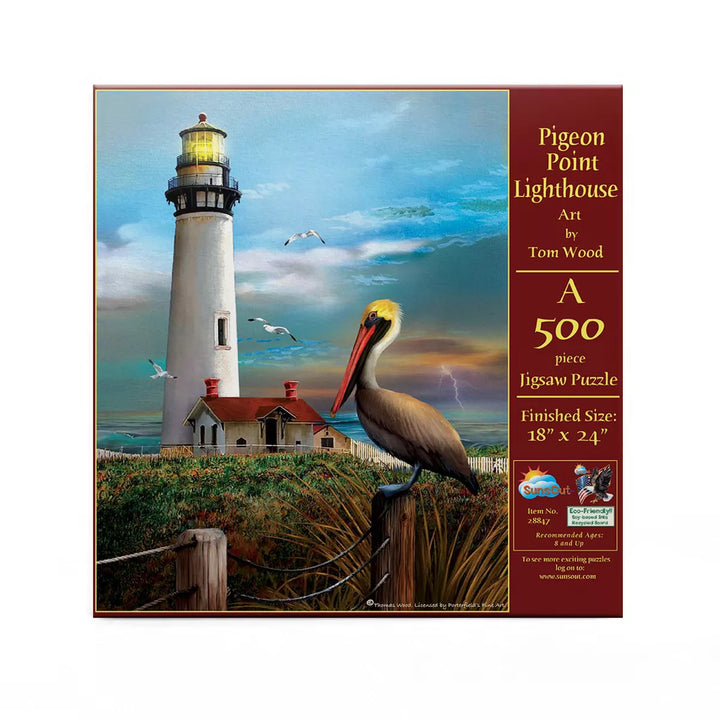 Sunsout Pigeon Point Lighthouse 500 Pc Jigsaw Puzzle 28847