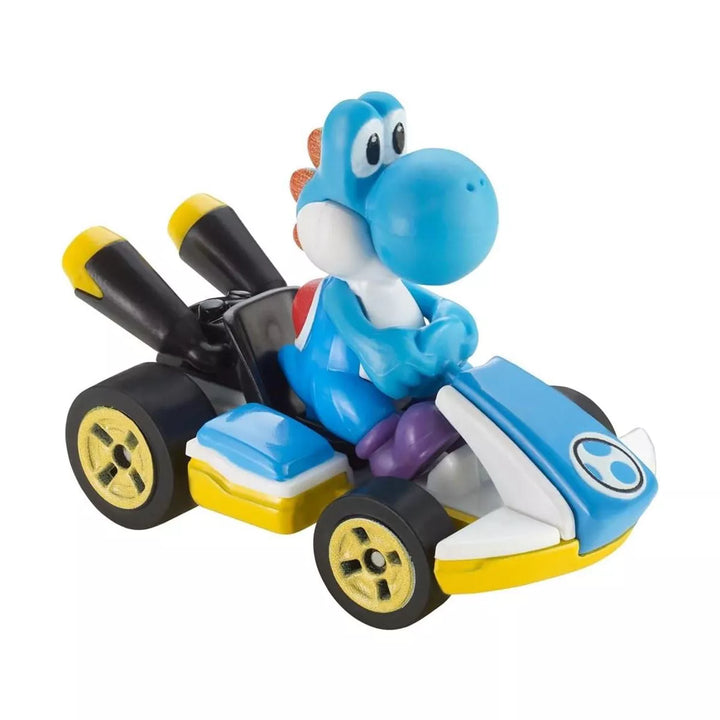 Hot Wheels Mario Kart 1:64 Scale Light-Blue Yoshi Standard Kart Collectible Vehicle