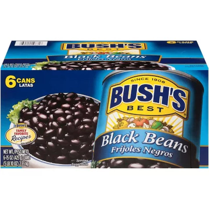 Bush'S Black Beans 15 Oz., 6 Pk.