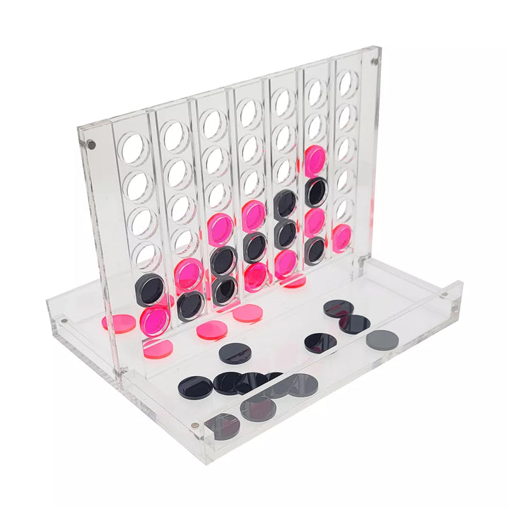 Ondisplay Luxe Acrylic Four in a Row Game W/Acrylic Storage Box