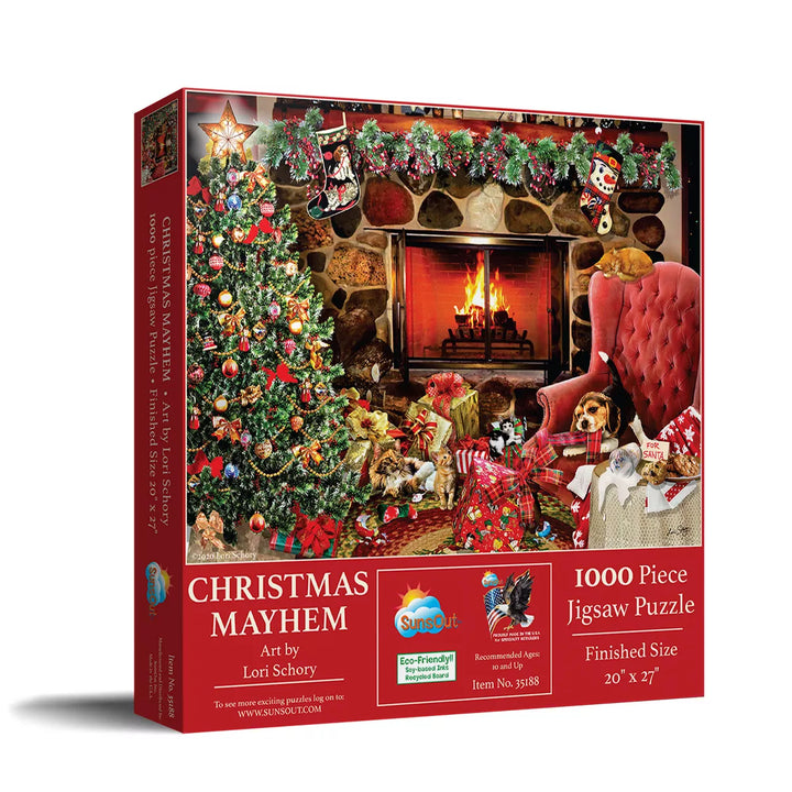 Sunsout Christmas Mayhem 1000 Pc Christmas Jigsaw Puzzle 35188