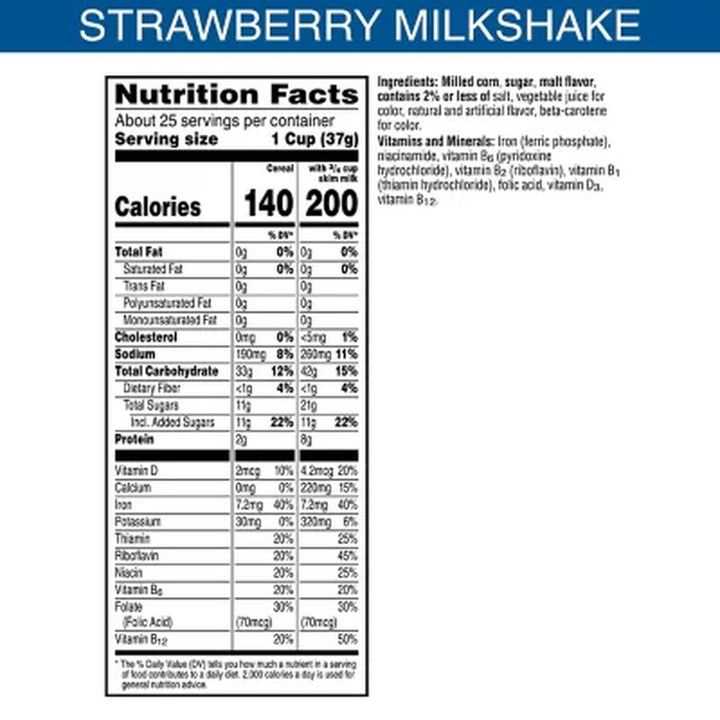 Frosted Flakes Cereal Strawberry Milkshake, 33 Oz.