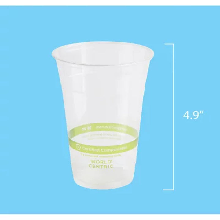 World Centric Clear Compostable Plant-Based Cup (16 Oz., 200 Ct.)