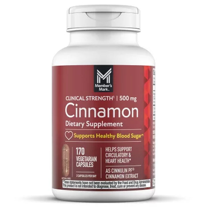 Member'S Mark Clinical Strength Cinnamon 500 Mg. Capsules, 170 Ct.