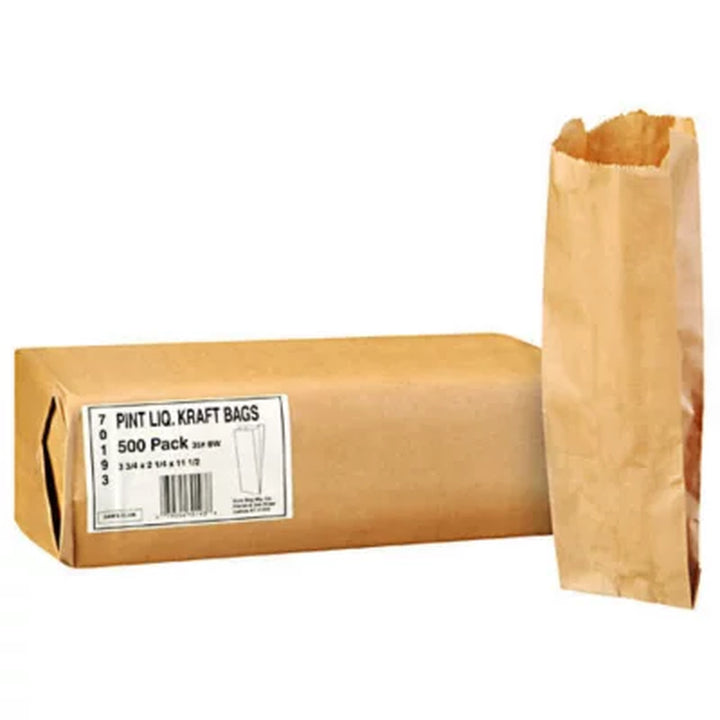 Duro Bag Pint Liquor Kraft Bags (500 Ct.)