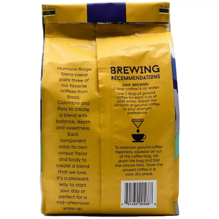 Montana Ridge Medium Roast Ground Coffee, Sierra Blend, 40 Oz.