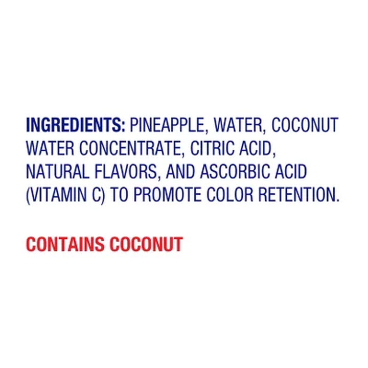 Dole Pineapple Tidbits in Coconut Flavored Water, 7Oz., 8Pk.