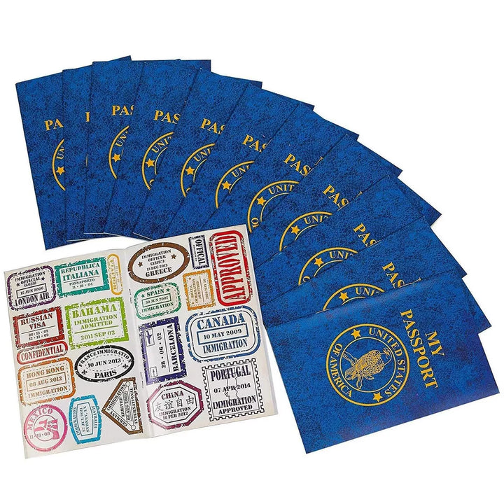 Kicko Passport Sticker Book for Boys and Girls - Blue