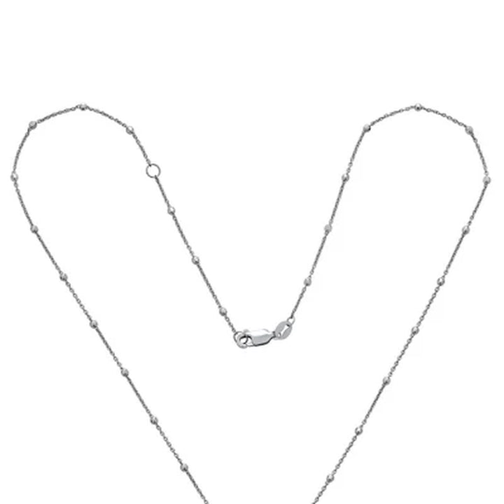 Sterling Silver and Diamond Identity Necklace