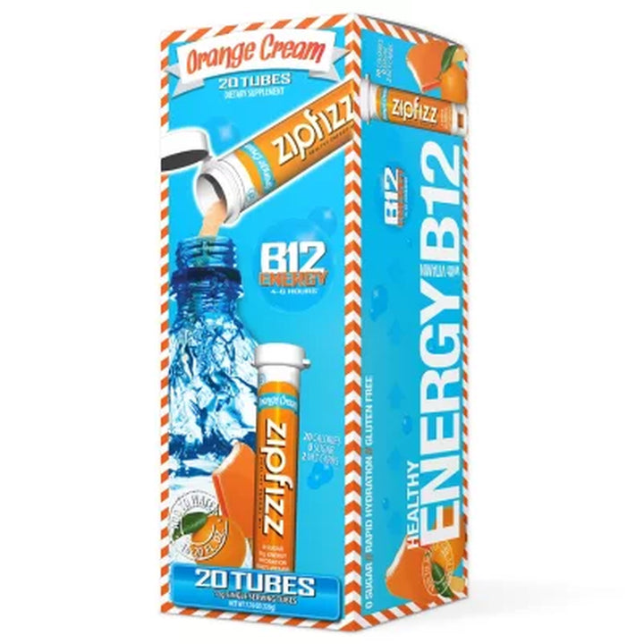 Zipfizz Energy Drink Mix, Orange Cream 20 Ct.