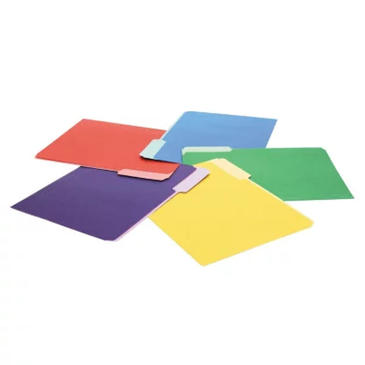 Universal® Deluxe Colored Top Tab File Folders