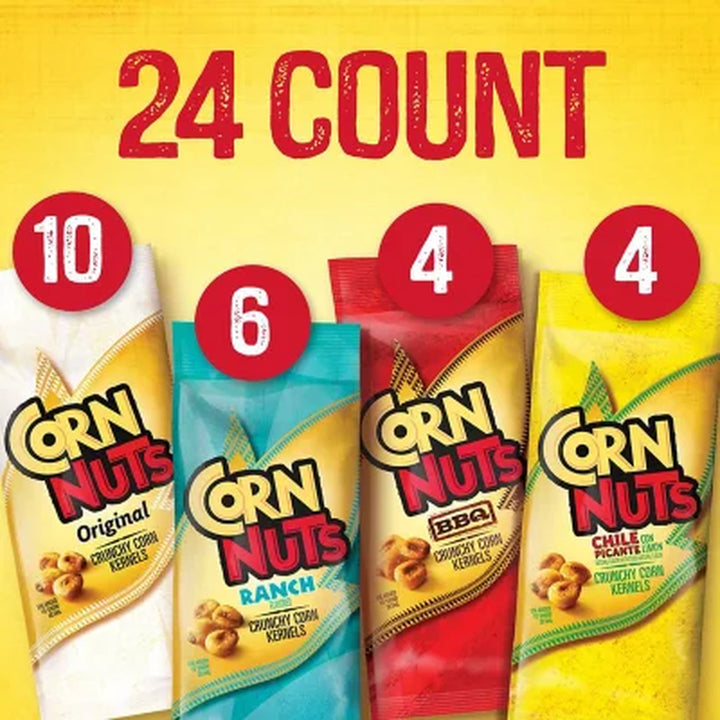 Corn Nuts Crunchy Corn Snacks, Variety Pack, 1.7 Oz., 24 Pk.