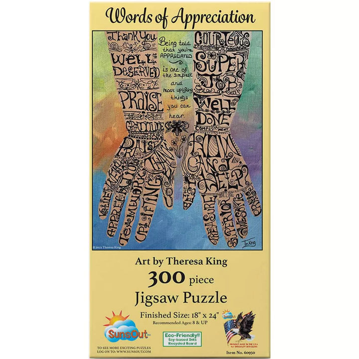 Sunsout Words of Appreciation 300 Pc Jigsaw Puzzle 60950