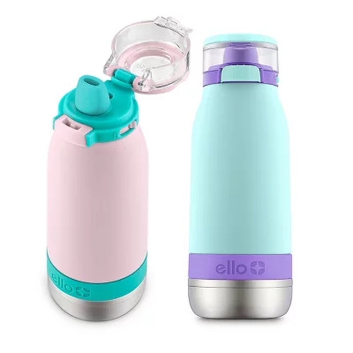 Ello Emma 14 Oz. Stainless Steel Water Bottle, 2 Pack (Assorted Colors)