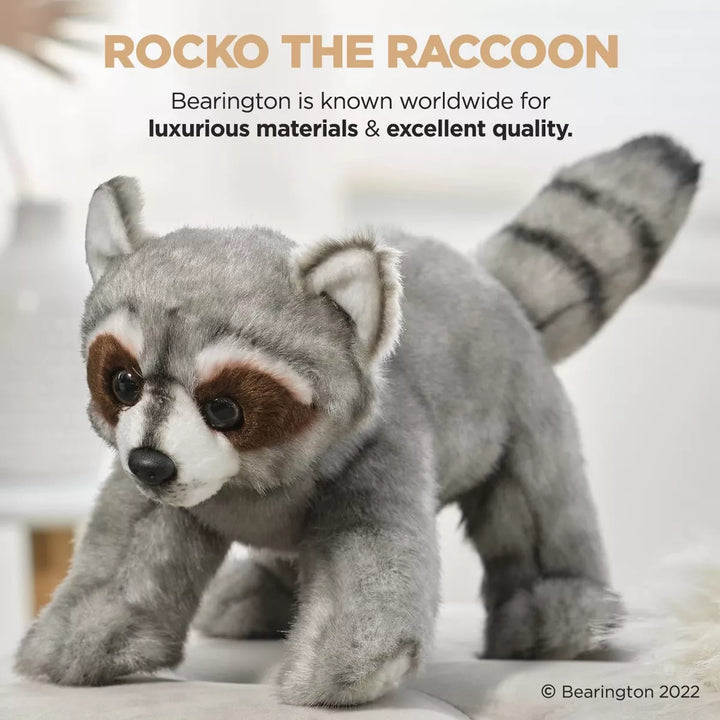 Bearington Lil' Rocko Small Plush Stuffed Animal Raccoon, 7 Inches