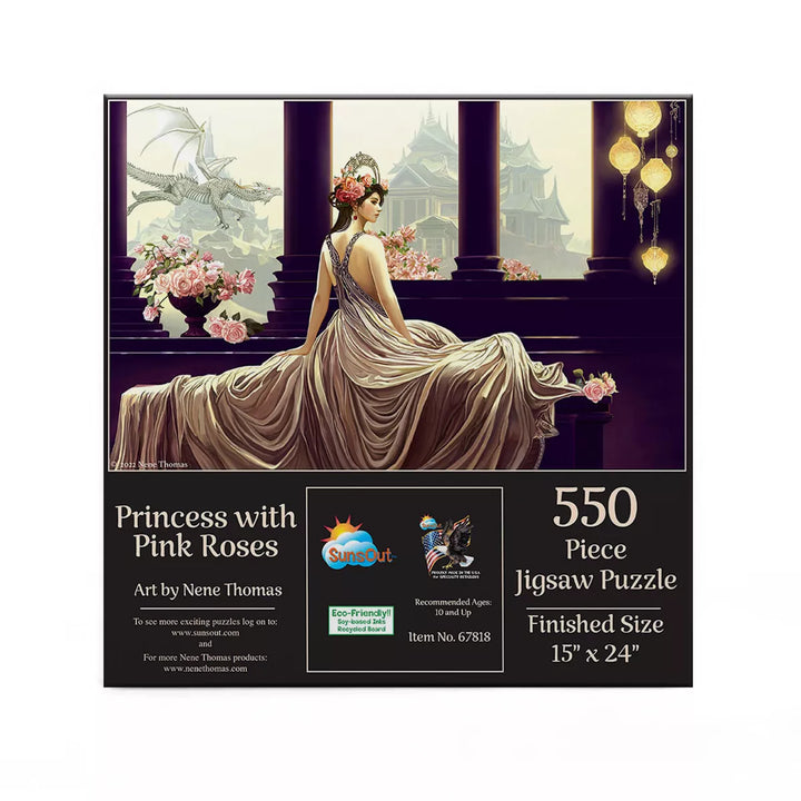 Sunsout Princess with Pink Roses 550 Pc Jigsaw Puzzle 67818