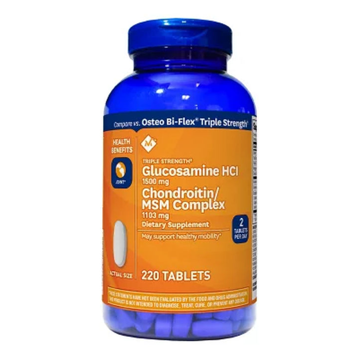 Member'S Mark Triple-Strength Glucosamine Chondroitin MSM Tablets, 220 Ct.