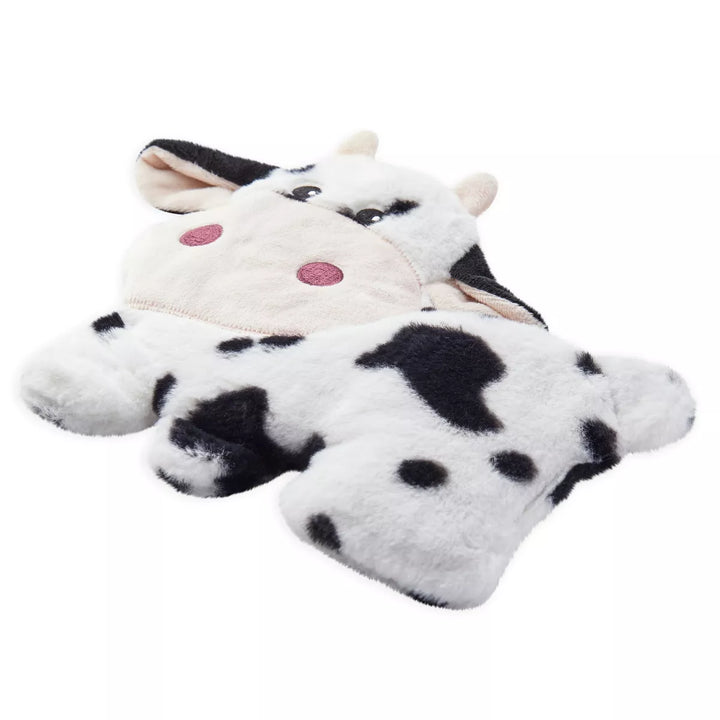 Zodaca Lavender Scented Microwavable Stuffed Animal Cow Plush Heating Pad for Pain Relief