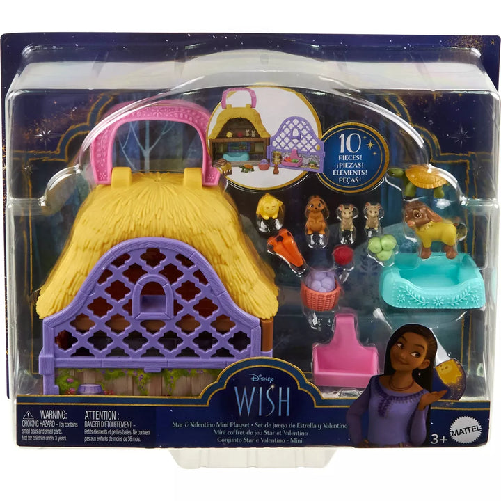 Disney Wish Star & Valentino Mini Playset with Goat & Star Mini Figures, plus 10 Accessories