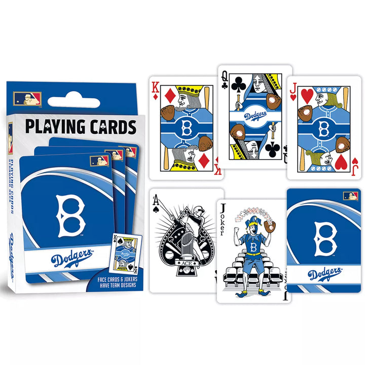 Masterpieces Officially Licensed MLB Brooklyn Dodgers Playing Cards - 54 Card Deck for Adults.