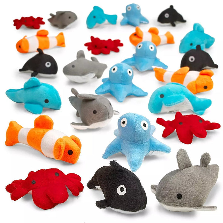 Kicko Sea-Life Plush Toys 24 Assorted Pieces