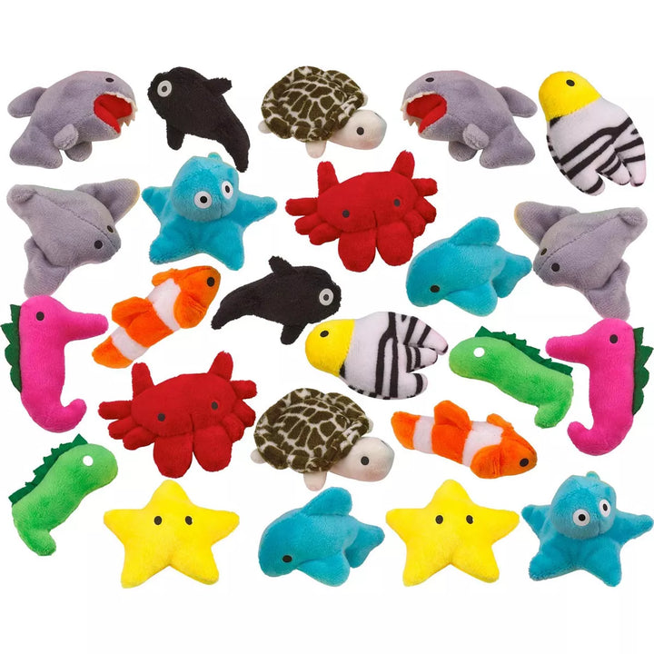 Kicko Sea-Life Plush Toys 24 Assorted Pieces