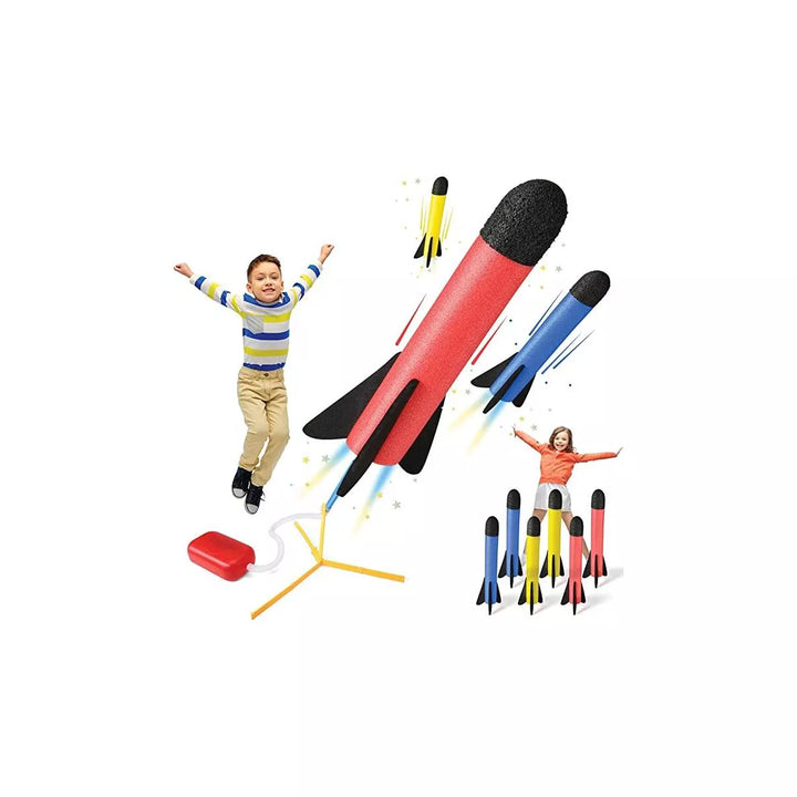 Toy Jump Rocket Launcher - Jump Rocket Set Includes 6 Rockets - Play22Usa